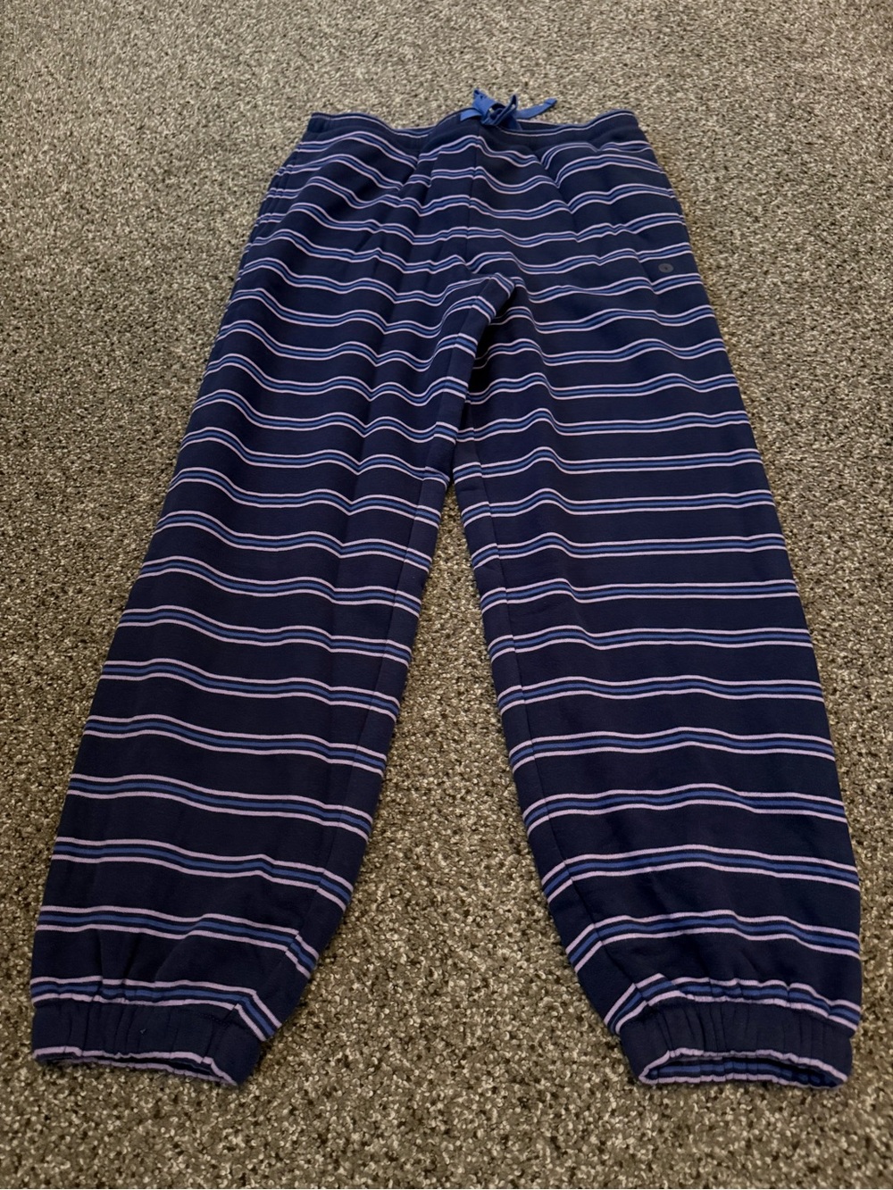 American Eagle Outfitters Navy Blue Striped Joggers